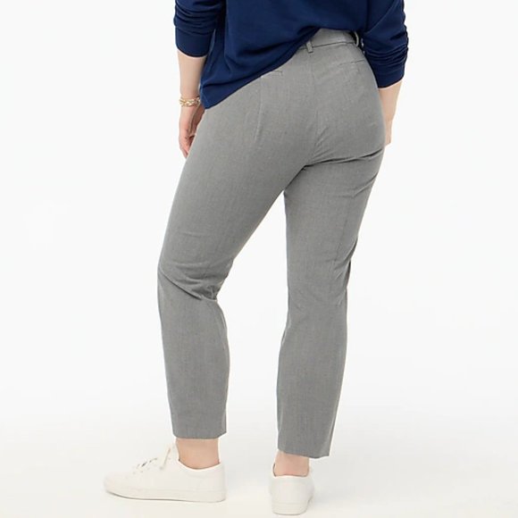 J Crew Factory Slim Cropped Ruby Pant in stretch twill Heather Graphite Size 10 - Picture 7 of 7
